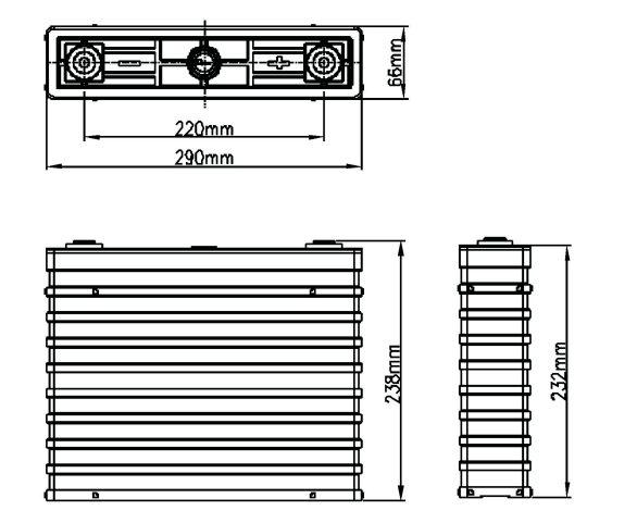pilhas Lifepo4 prismáticos de 3.2v 200ah para o sistema de energia solar 0